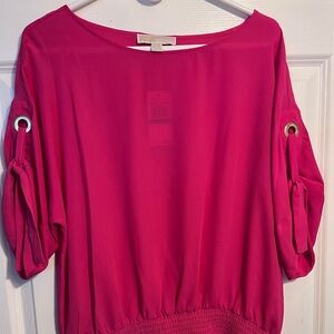 NWT Beautiful semi-sheer Michael Kors Pink Dress Shirt